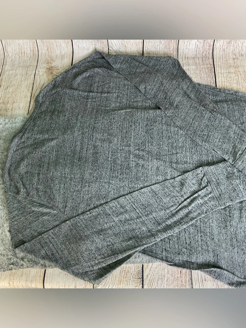 J. Crew Men's Long Sleeve Henley Heather Gray Size XLT